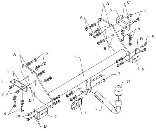 Tow bar  HYUNDAI H 1/H 200